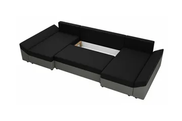 Midfeld 4-sits Hörnbäddsoffa Dark Grey/Black - Huonekalut - Sohva - Vuodesohva