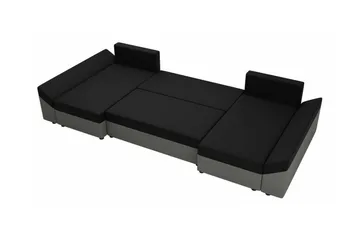 Midfeld 4-sits Hörnbäddsoffa Dark Grey/Black - Huonekalut - Sohva - Vuodesohva