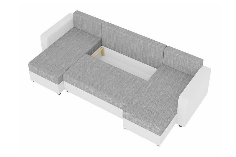 Midfeld 4-sits Hörnbäddsoffa NO_BRAND White/Grey - Huonekalut - Sohva - Vuodesohva