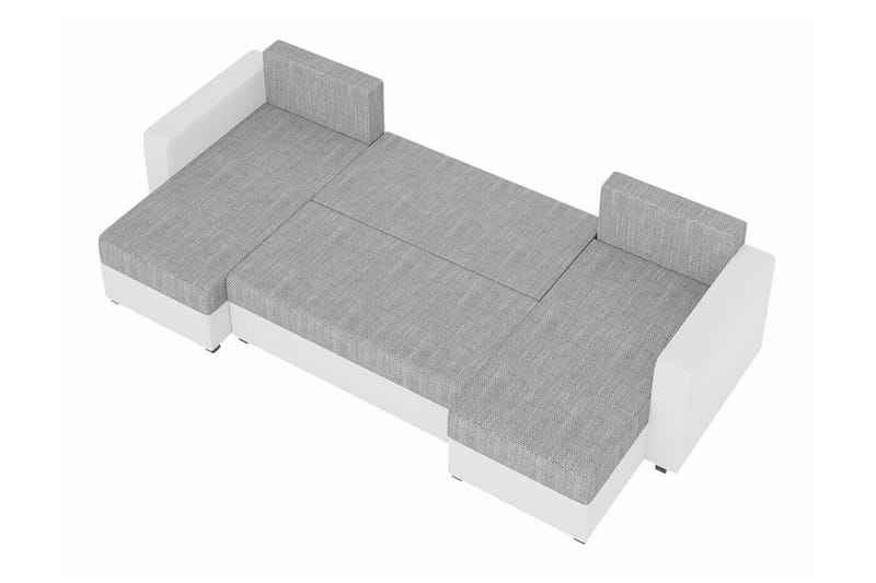 Midfeld 4-sits Hörnbäddsoffa NO_BRAND White/Grey - Huonekalut - Sohva - Vuodesohva