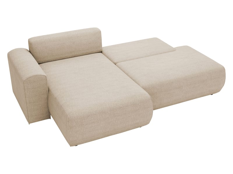 Milias 3-istuttava vuodesohva, divaani vasemmalla ja säilytystila - Beige - Huonekalut - Sohva - Vuodesohva