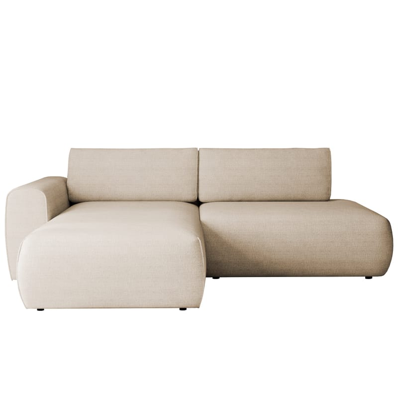 Milias 3-istuttava vuodesohva, divaani vasemmalla ja säilytystila, Beige