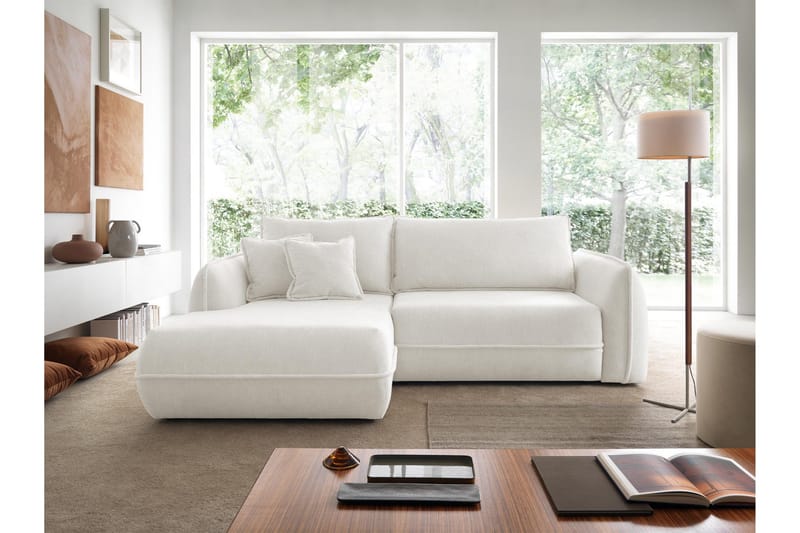 Mirana Vuodedivaanisohva, 3-istuttava - Valkoinen - Huonekalut - Sohva - Vuodesohva