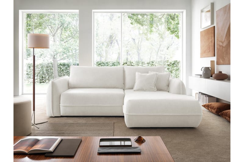 Mirana Vuodedivaanisohva, 3-istuttava - Valkoinen - Huonekalut - Sohva - Vuodesohva