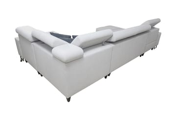 Morenia 4-istuttava vasenkätinen vuodesohva 127x284 cm säilytystilalla kangasta - Musta - Huonekalut - Sohva - Vuodesohva