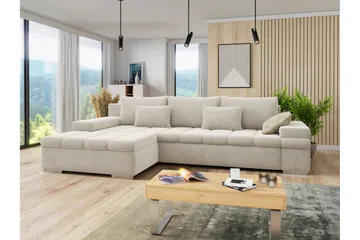 Naoma Vuodedivaanisohva, 4-istuttava - Beige - Huonekalut - Sohva - Vuodesohva