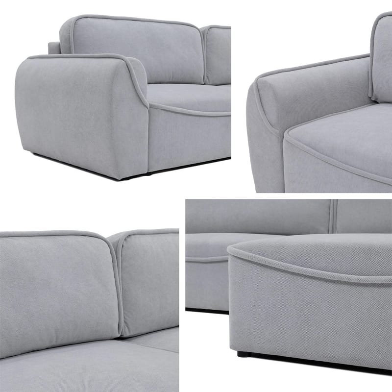 Navrel 3-istuttava Vuodesohva Divaanilla ja Säilytystilalla - Harmaa - Huonekalut - Sohva - Vuodesohva