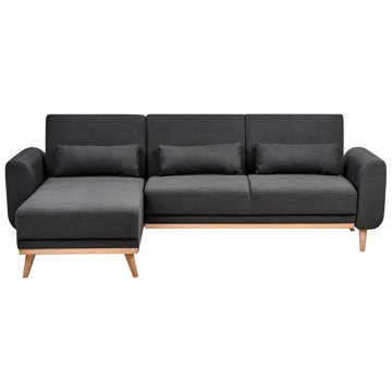 Ollsta 3-istuttava vasenkätinen vuodesohva 100x216 cm kangas - Antrasiitti - Huonekalut - Sohva - Vuodesohva