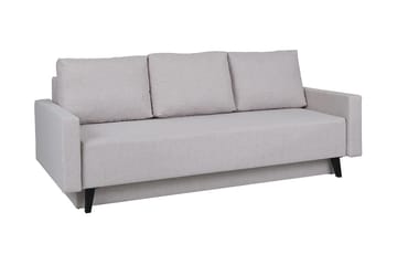 Oviedo 3-istuttava vuodesohva säilytystilalla 95x215 cm kangasta - Harmaa - Huonekalut - Sohva - Vuodesohva - 3 istuttava vuodesohva