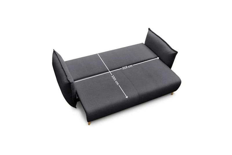 Puffin Vuodesohva 3-istuttava - Antrasiitti - Huonekalut - Sohva - Vuodesohva - 3 istuttava vuodesohva