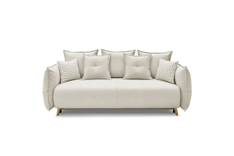 Puffin Vuodesohva 3-istuttava - Kermanvalkoinen - Huonekalut - Sohva - Vuodesohva - 3 istuttava vuodesohva