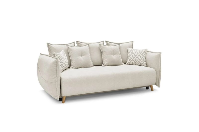 Puffin Vuodesohva 3-istuttava - Kermanvalkoinen - Huonekalut - Sohva - Vuodesohva - 3 istuttava vuodesohva