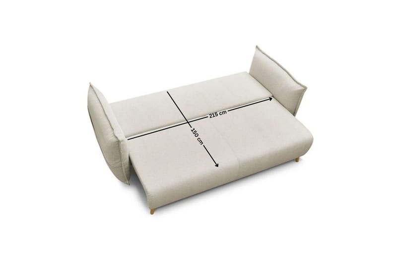 Puffin Vuodesohva 3-istuttava - Kermanvalkoinen - Huonekalut - Sohva - Vuodesohva - 3 istuttava vuodesohva