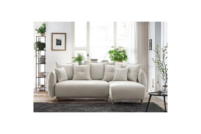 Puffin Vuodesohva divaanilla 3-istuttava - Kermanvalkoinen - Huonekalut - Sohva - Vuodesohva