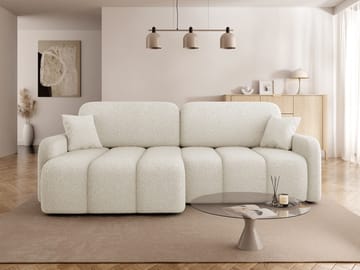 Quarlos 3-istuttava vuodesohva divaanilla ja säilytystilalla, vasen - Beige - Huonekalut - Sohva - Vuodesohva