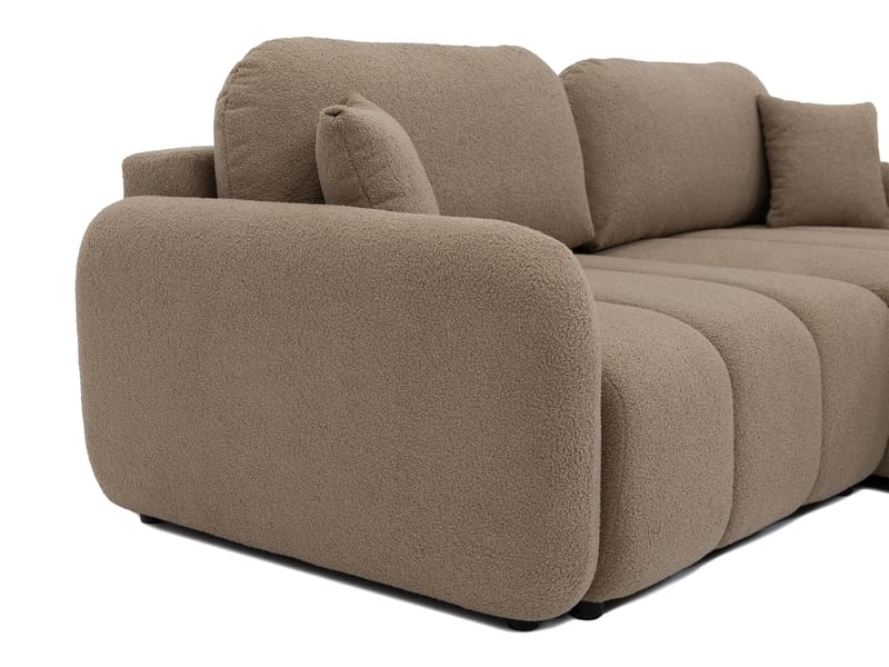 Quarlos 3-istuttava vuodesohva divaanilla ja säilytystilalla, vasen - Beige - Huonekalut - Sohva - Vuodesohva