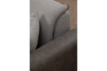 Rebelo 3-istuttava vasemmanpuoleinen l-mallinen vuodesohva 85x220 cm bouclé-kankaalla - Harmaa - Huonekalut - Sohva - Vuodesohva