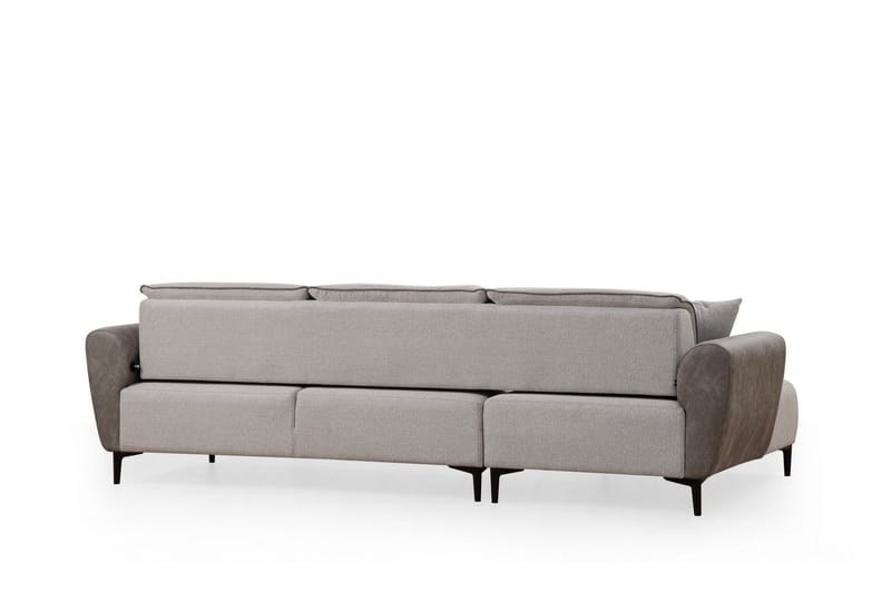 Rebelo 3-istuttava vasemmanpuoleinen l-mallinen vuodesohva 85x220 cm bouclé-kankaalla - Harmaa - Huonekalut - Sohva - Vuodesohva
