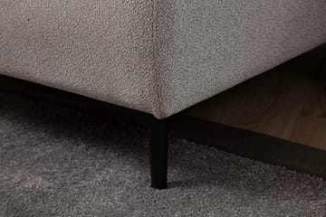 Rebelo 3-istuttava vasemmanpuoleinen l-mallinen vuodesohva 85x220 cm bouclé-kankaalla - Harmaa - Huonekalut - Sohva - Vuodesohva