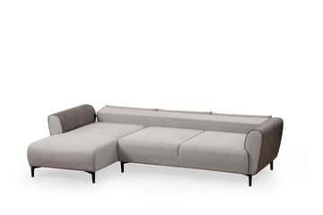 Rebelo 3-istuttava vasemmanpuoleinen l-mallinen vuodesohva 85x220 cm bouclé-kankaalla - Harmaa - Huonekalut - Sohva - Vuodesohva