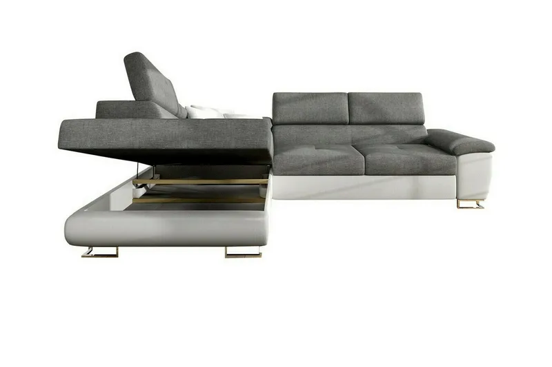Reginia 3-sits Hörnbäddsoffa NO_BRAND White - Huonekalut - Sohva - Vuodesohva