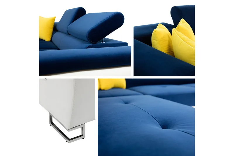 Reginia 3-sits Hörnbäddsoffa White - Huonekalut - Sohva - Vuodesohva