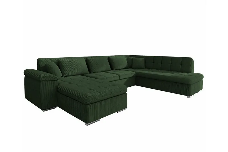 Sakri 5-sits Hörnbäddsoffa Dark green, undefined