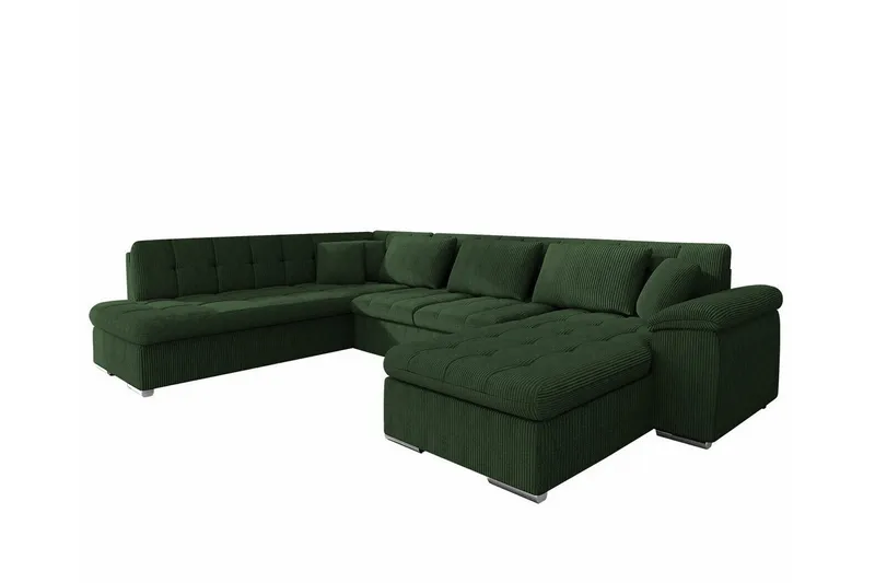 Sakri 5-sits Hörnbäddsoffa Dark green, undefined