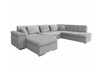 Sakri 5-sits Hörnbäddsoffa Ljusgrå - Huonekalut - Sohva - Vuodesohva