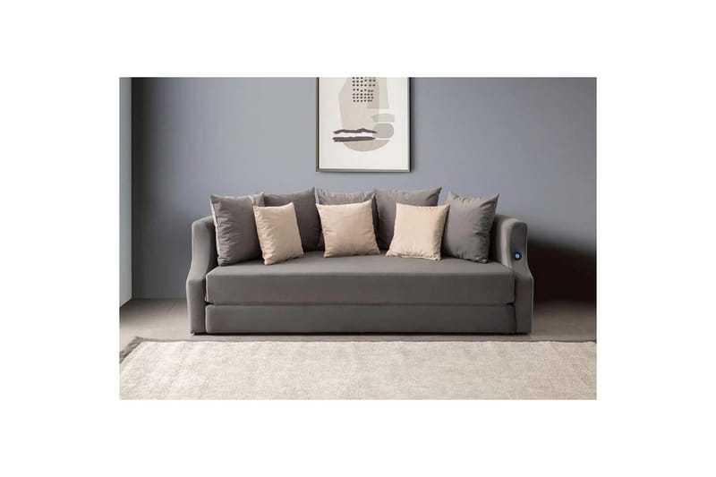 Salrican Vuodesohva 3-istuttava - Harmaa - Huonekalut - Sohva - Vuodesohva - 3 istuttava vuodesohva