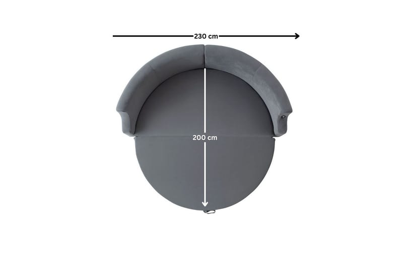 Salrican Vuodesohva 3-istuttava - Harmaa - Huonekalut - Sohva - Vuodesohva - 3 istuttava vuodesohva