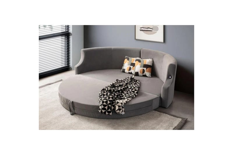 Salrican Vuodesohva 3-istuttava - Harmaa - Huonekalut - Sohva - Vuodesohva - 3 istuttava vuodesohva