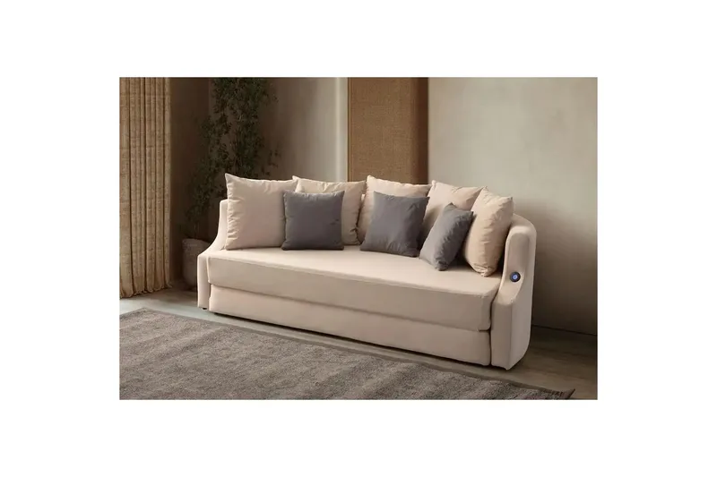 Salrican Vuodesohva 3-istuttava - Kermanvalkoinen - Huonekalut - Sohva - Vuodesohva - 3 istuttava vuodesohva