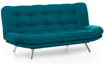 Sandee 3-istuttava vuodesohva 130x200 cm kankaalla - Petrolinsininen - Huonekalut - Sohva - Vuodesohva - 3 istuttava vuodesohva