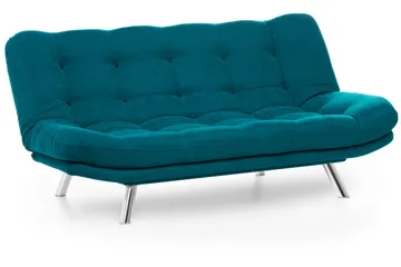 Sandee 3-istuttava vuodesohva 130x200 cm kankaalla - Petrolinsininen - Huonekalut - Sohva - Vuodesohva - 3 istuttava vuodesohva