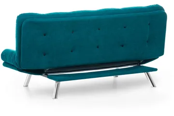 Sandee 3-istuttava vuodesohva 130x200 cm kankaalla - Petrolinsininen - Huonekalut - Sohva - Vuodesohva - 3 istuttava vuodesohva