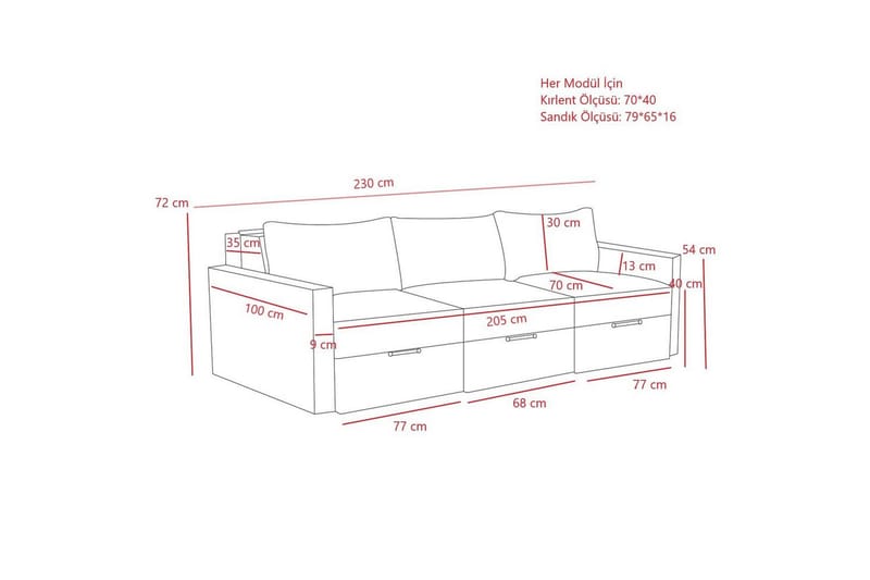 Savra Vuodesohva 3-sits - Ruskea - Huonekalut - Sohva - Vuodesohva