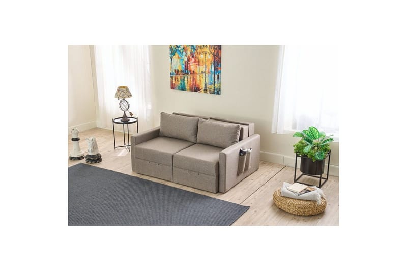 Savra Vuodesohva med Divan 2-sits - Ruskea - Huonekalut - Sohva - Vuodesohva