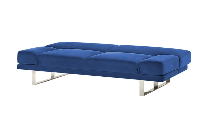 Selekk taitettava 2-istuttava vuodesohva 105x192 cm samettia - Sininen - Huonekalut - Sohva - Vuodesohva