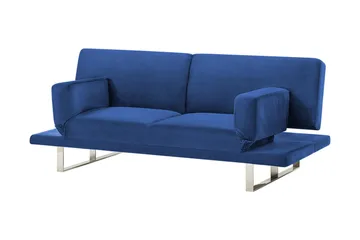 Selekk taitettava 2-istuttava vuodesohva 105x192 cm samettia - Sininen - Huonekalut - Sohva - Vuodesohva