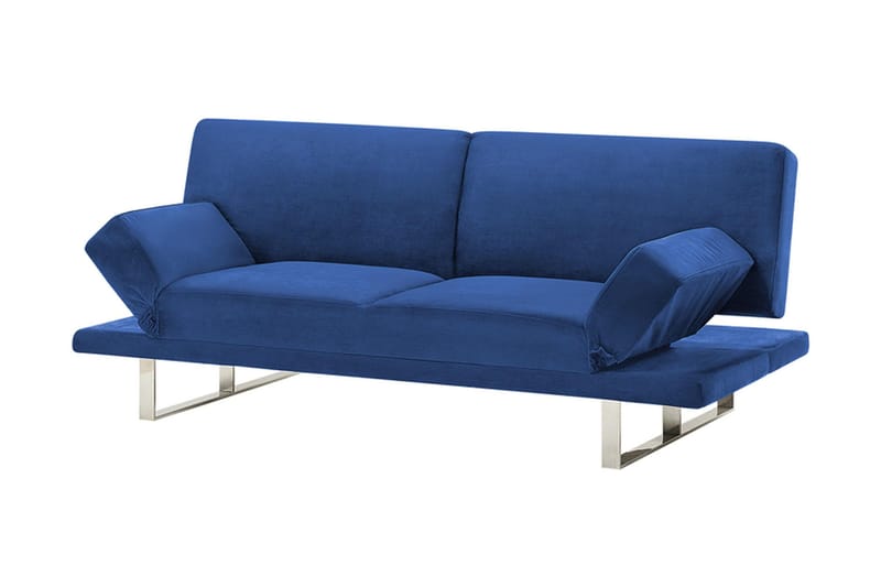 Selekk taitettava 2-istuttava vuodesohva 105x192 cm samettia - Sininen - Huonekalut - Sohva - Vuodesohva