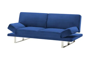 Selekk taitettava 2-istuttava vuodesohva 105x192 cm samettia - Sininen - Huonekalut - Sohva - Vuodesohva