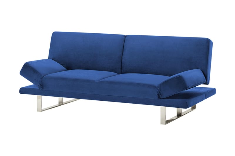 Selekk taitettava 2-istuttava vuodesohva 105x192 cm samettia - Sininen - Huonekalut - Sohva - Vuodesohva