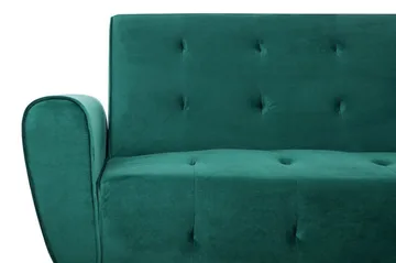 Selnes 3-istuttava vuodesohva 100x181 cm samettia - Vihreä - Huonekalut - Sohva - Vuodesohva - 3 istuttava vuodesohva