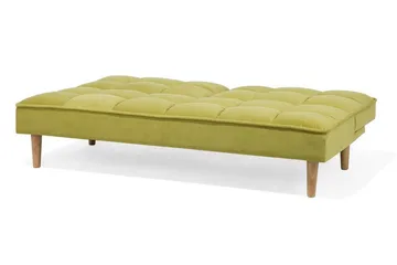 Siljan 3-istuttava suorakaiteen muotoinen vuodesohva 105x177 cm samettia - Vihreä - Huonekalut - Sohva - Vuodesohva - 3 istuttava vuodesohva