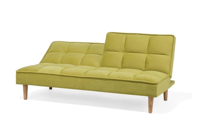 Siljan 3-istuttava suorakaiteen muotoinen vuodesohva 105x177 cm samettia - Vihreä - Huonekalut - Sohva - Vuodesohva - 3 istuttava vuodesohva