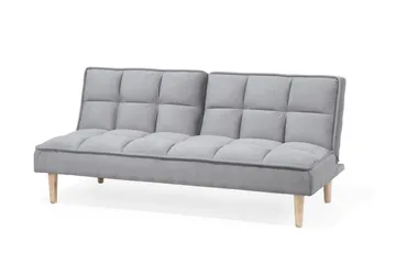 Siljan 3-istuttava suorakulmainen vuodesohva 105x177 cm kangasta - Harmaa - Huonekalut - Sohva - Vuodesohva - 3 istuttava vuodesohva