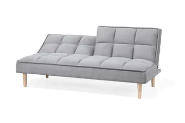 Siljan 3-istuttava suorakulmainen vuodesohva 105x177 cm kangasta - Harmaa - Huonekalut - Sohva - Vuodesohva - 3 istuttava vuodesohva