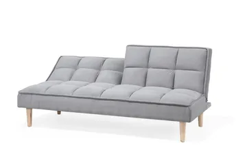 Siljan 3-istuttava suorakulmainen vuodesohva 105x177 cm kangasta - Harmaa - Huonekalut - Sohva - Vuodesohva - 3 istuttava vuodesohva