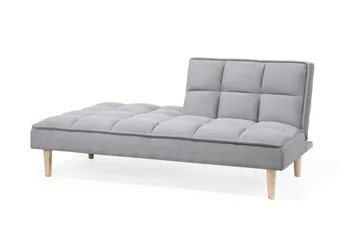 Siljan 3-istuttava suorakulmainen vuodesohva 105x177 cm kangasta - Harmaa - Huonekalut - Sohva - Vuodesohva - 3 istuttava vuodesohva